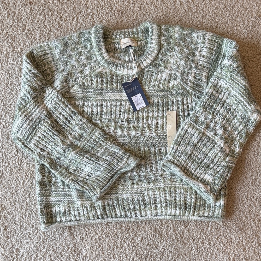 Universal Thread Textured Knit Sweater in Sage